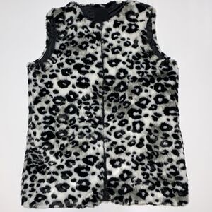 Express Women's Cheetah Print Black White Vest